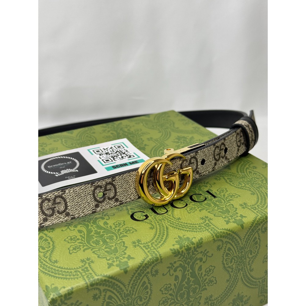 Gucci belt 2cm reversible 90-120cm shiny black Accesories