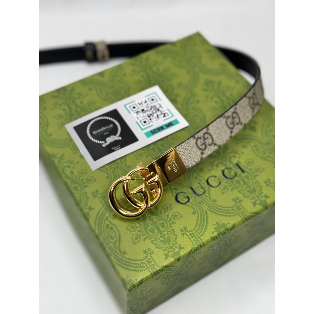 Gucci belt 2cm reversible 90-120cm shiny black Accesories