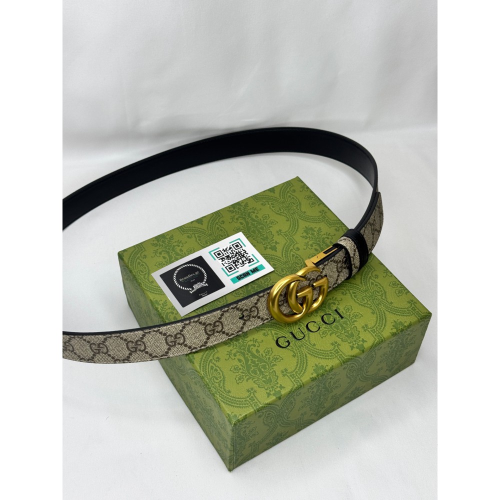 Gucci belt 2cm reversible 90-120cm shiny black Accesories