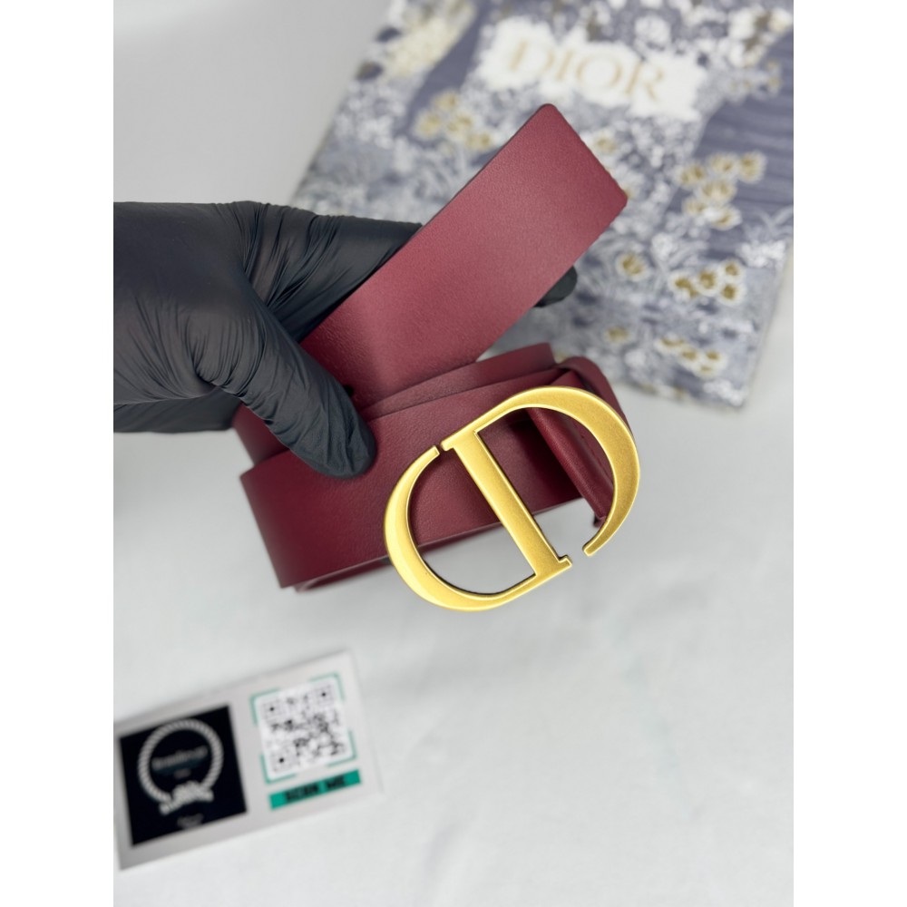 Dior belt 4cm burgundy Accesories