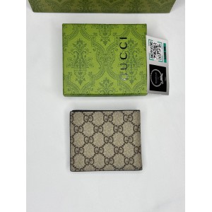 Gucci GG leather bifold wallet blue 11x9cm Accesories