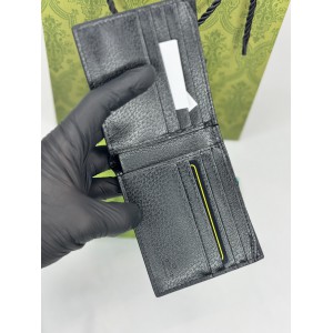 Gucci GG leather bifold wallet canvas 11x9cm Accesories