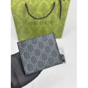 Gucci GG leather bifold wallet canvas 11x9cm Accesories