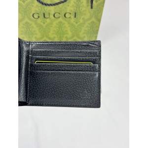 Gucci GG leather bifold wallet canvas 11x9cm Accesories
