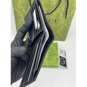 Gucci GG leather bifold wallet canvas 11x9cm Accesories