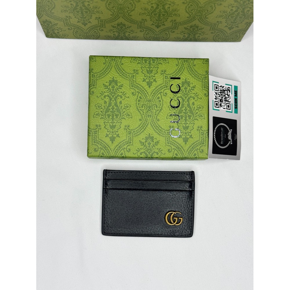 Gucci cardholder 10x7cm black leather 