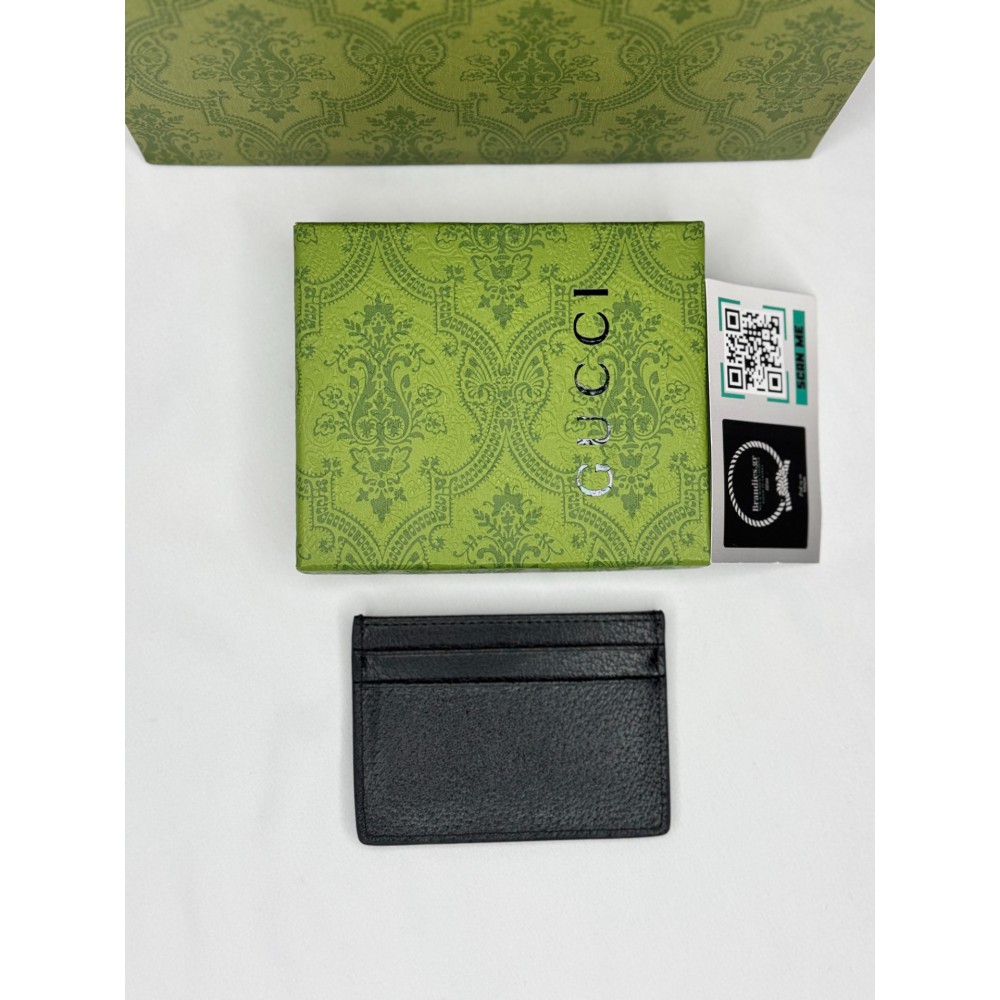 Gucci cardholder 10x7cm black leather 