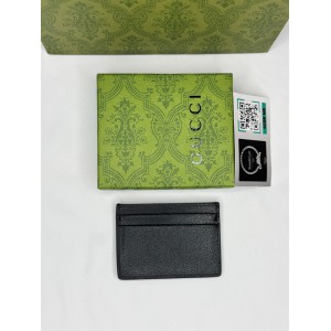 Gucci cardholder 10x7cm black leather 