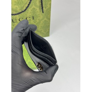 Gucci cardholder 10x7cm black leather 