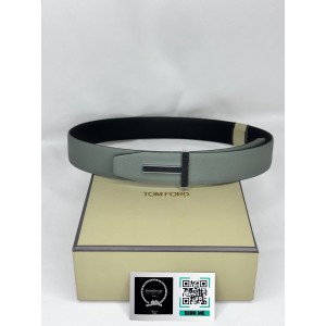 TOM FORD grey - black reversible belt 4cm Accesories