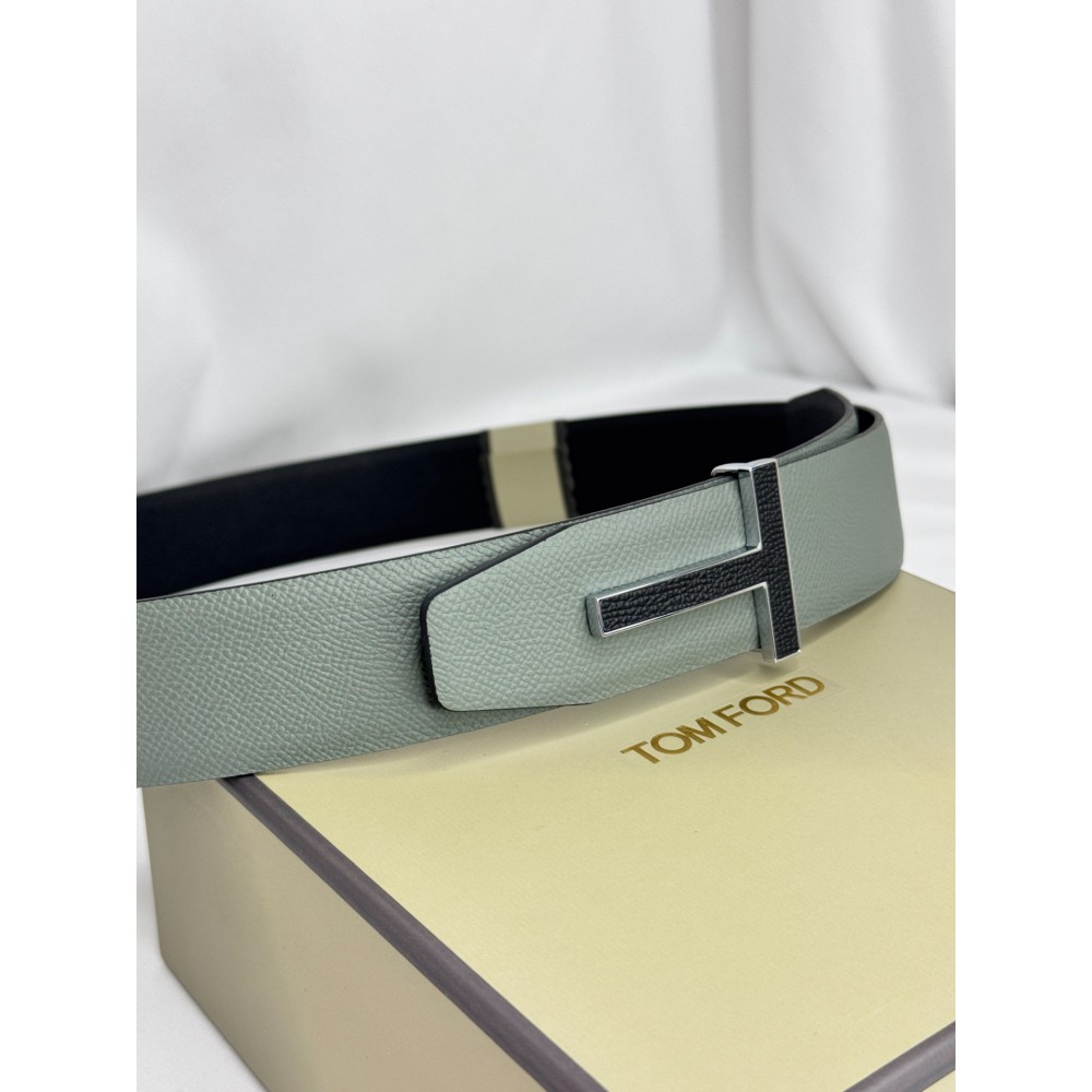 TOM FORD grey - black reversible belt 4cm Accesories