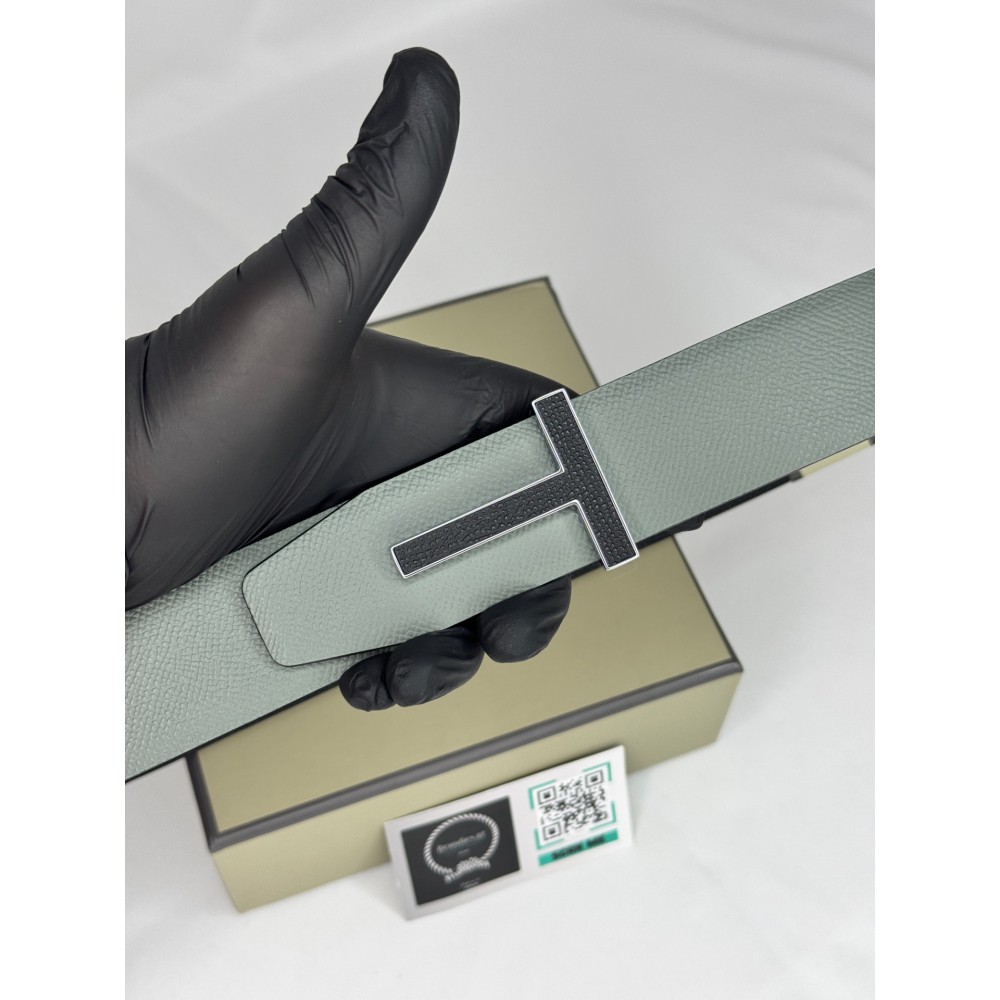 TOM FORD grey - black reversible belt 4cm Accesories