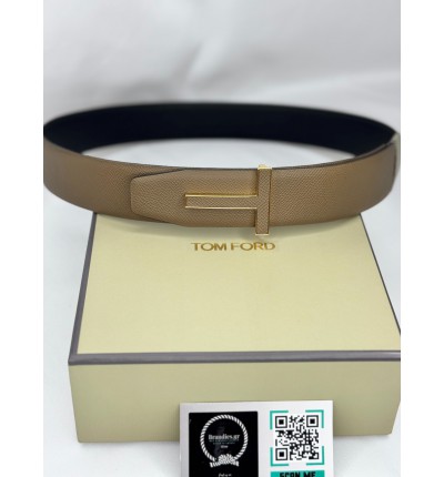 TOM FORD beige - black reversible belt 4cm