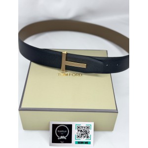 TOM FORD beige - black reversible belt 4cm Accesories