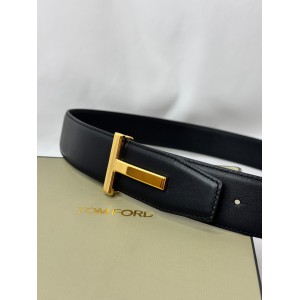 TOM FORD black gold-tone buckle belt 4cm Accesories