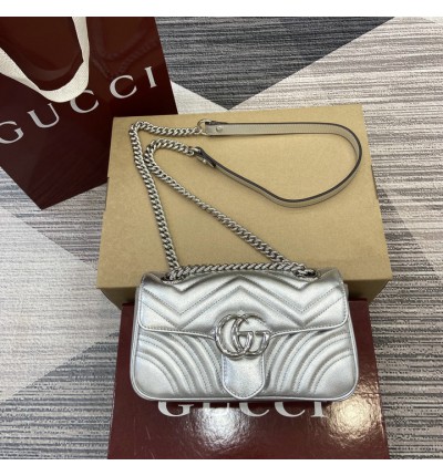 Gucci marmont leather bag 22x13x6cm