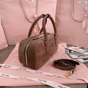 MiuMiu large Arcadie padded suede top-handle bag Bags