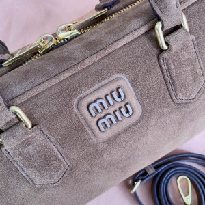 MiuMiu large Arcadie padded suede top-handle bag Bags