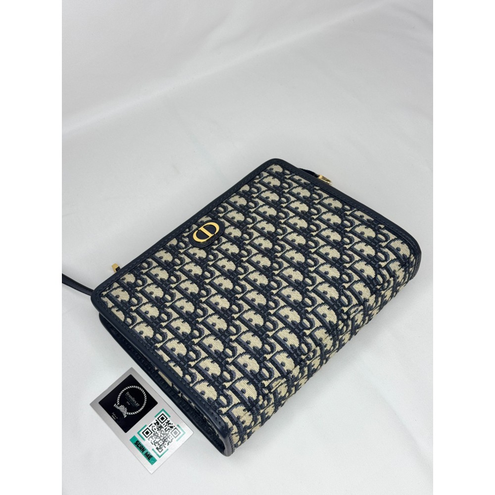 Dior Montaigne Dea Pouch Blue Oblique Jacquard Bags