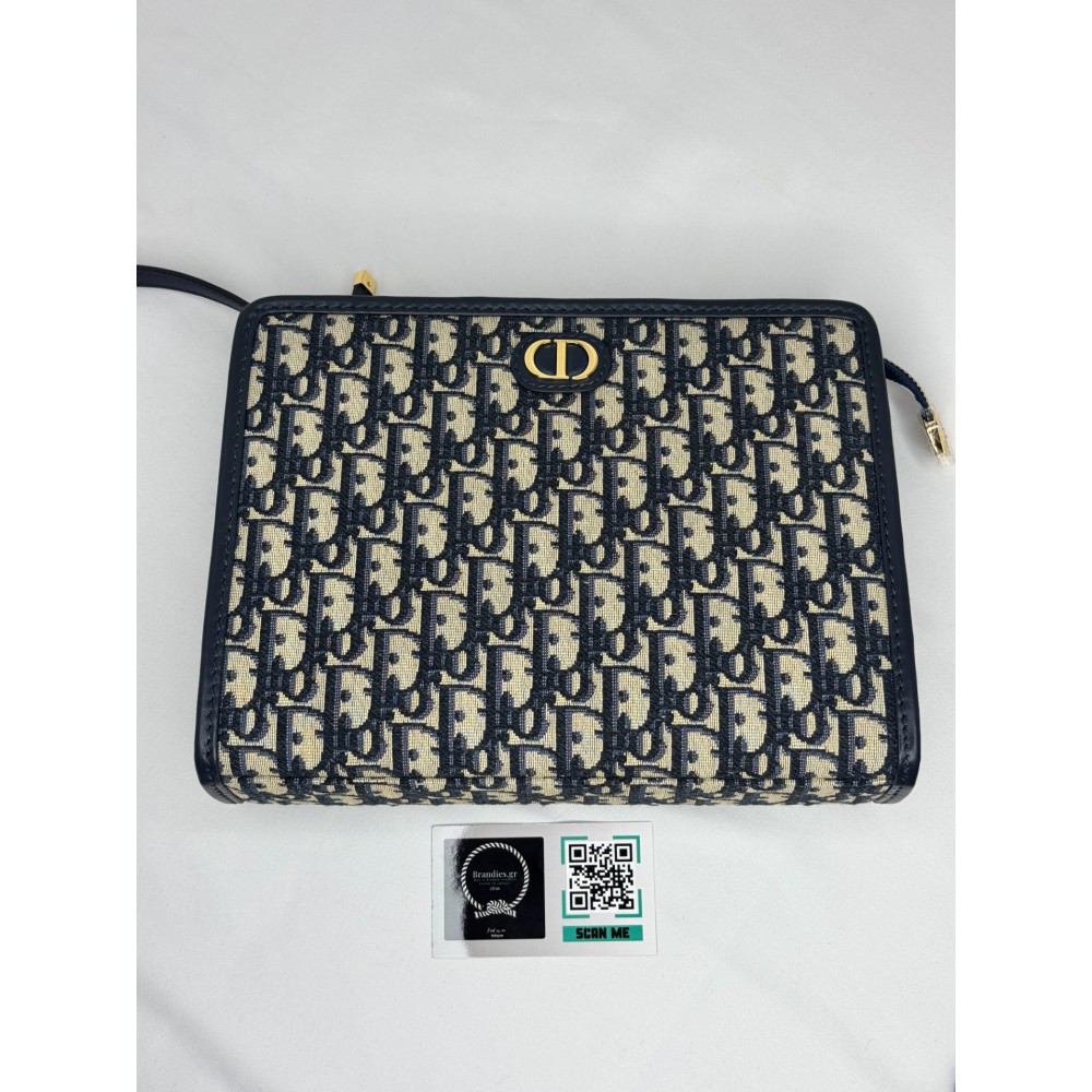 Dior Montaigne Dea Pouch Blue Oblique Jacquard Bags