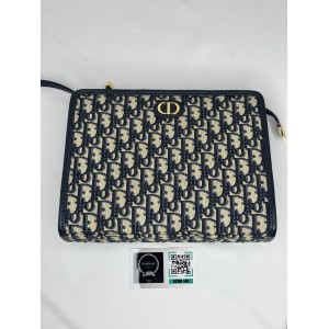 Dior Montaigne Dea Pouch Blue Oblique Jacquard Bags