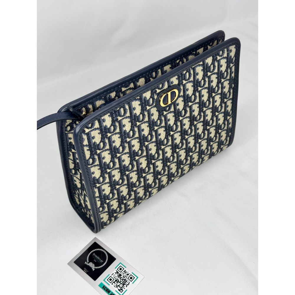 Dior Montaigne Dea Pouch Blue Oblique Jacquard Bags