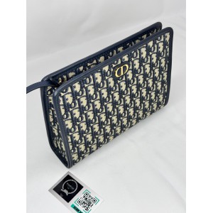Dior Montaigne Dea Pouch Blue Oblique Jacquard Bags