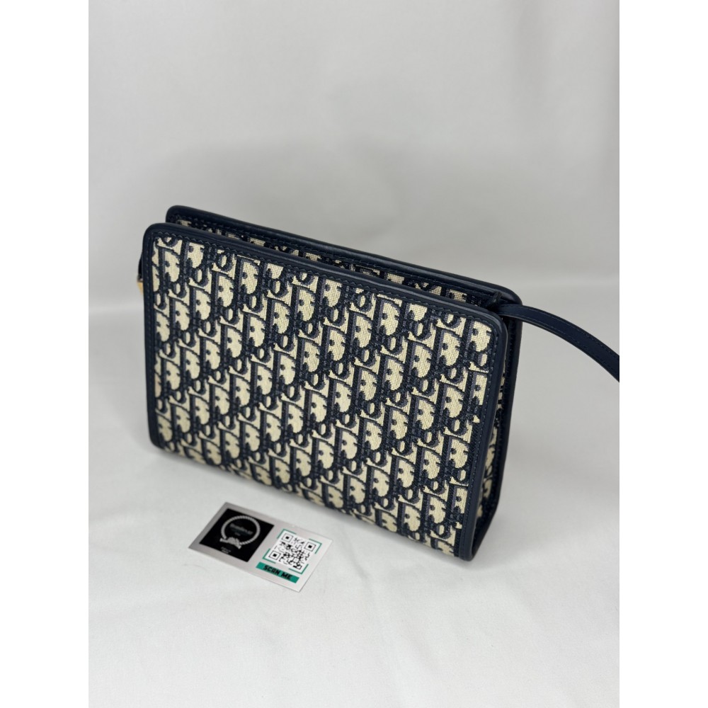 Dior Montaigne Dea Pouch Blue Oblique Jacquard Bags