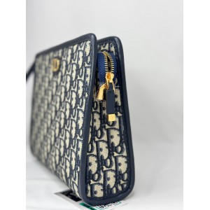 Dior Montaigne Dea Pouch Blue Oblique Jacquard Bags