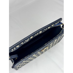 Dior Montaigne Dea Pouch Blue Oblique Jacquard Bags