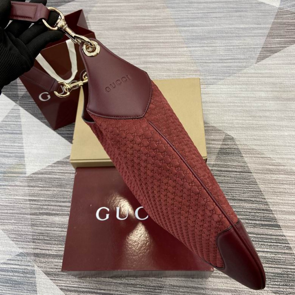 Gucci B medium shoulder bag suede 815924 W49cm x H46cm x D4cm Bags