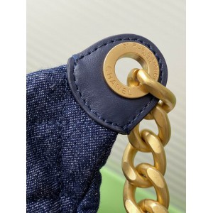 Chanel hobo large Denim & Gold-Tone Metal Blue 22x31x15cm Bags
