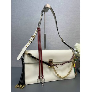 Prada Soft Sound large leather shoulder bag with charms 35x19.5x10.5cm Bags