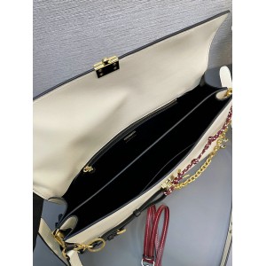 Prada Soft Sound large leather shoulder bag with charms 35x19.5x10.5cm Bags