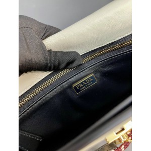 Prada Soft Sound large leather shoulder bag with charms 35x19.5x10.5cm Bags