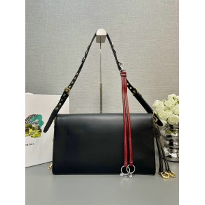 Prada Soft Sound large leather shoulder bag with charms 35x19.5x10.5cm Bags