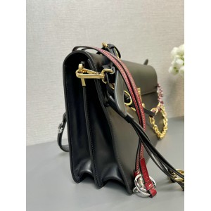 Prada Soft Sound large leather shoulder bag with charms 35x19.5x10.5cm Bags