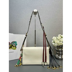 Prada Soft Sound small leather shoulder bag with charms 24x13.5x6cm Bags