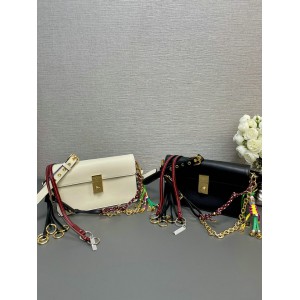 Prada Soft Sound small leather shoulder bag with charms 24x13.5x6cm Bags