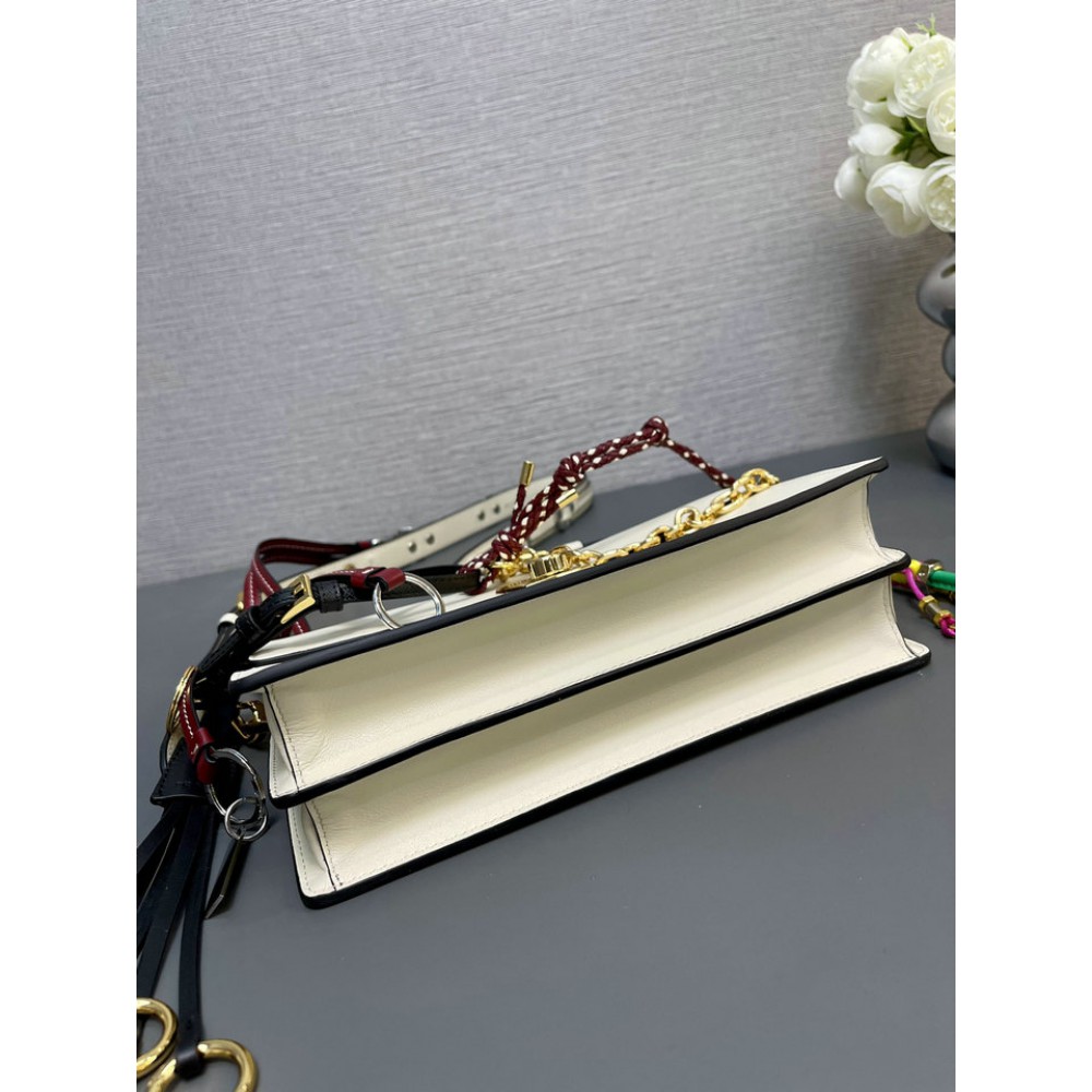 Prada Soft Sound small leather shoulder bag with charms 24x13.5x6cm Bags