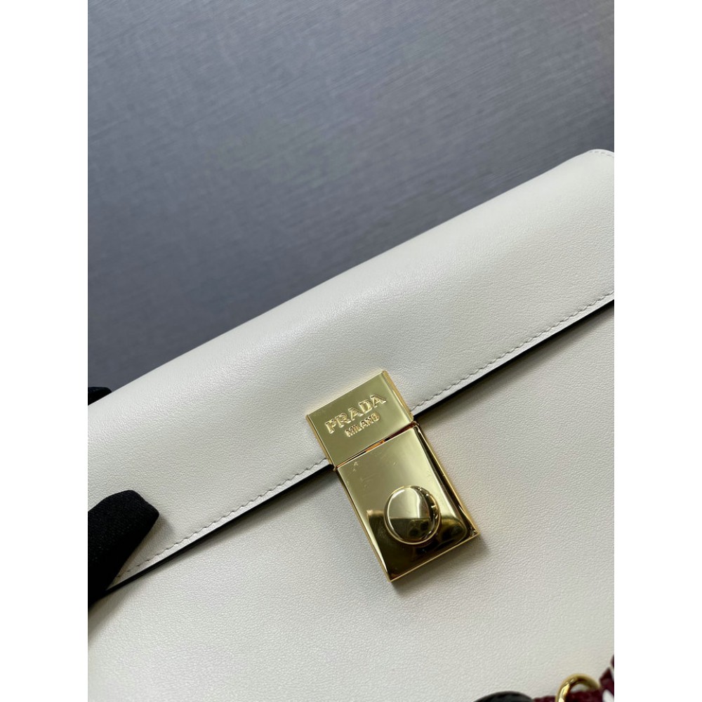 Prada Soft Sound small leather shoulder bag with charms 24x13.5x6cm Bags