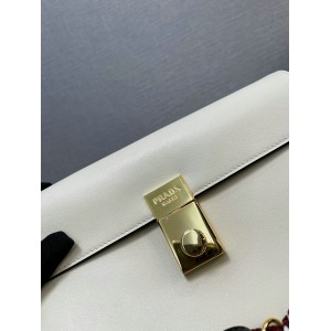 Prada Soft Sound small leather shoulder bag with charms 24x13.5x6cm Bags