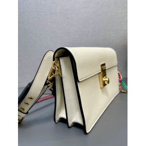 Prada Soft Sound small leather shoulder bag with charms 24x13.5x6cm Bags