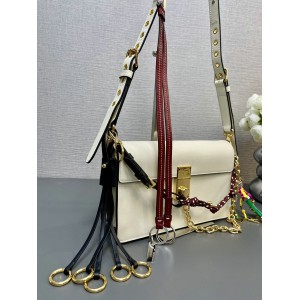 Prada Soft Sound small leather shoulder bag with charms 24x13.5x6cm Bags