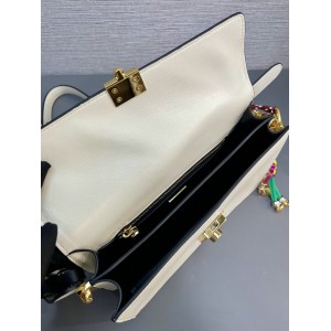 Prada Soft Sound small leather shoulder bag with charms 24x13.5x6cm Bags