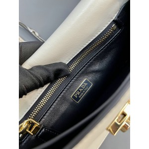 Prada Soft Sound small leather shoulder bag with charms 24x13.5x6cm Bags