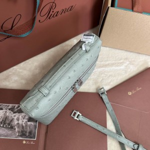 Loro Piana Extra Pocket L19 11 x 19 x 6,5 cm ostrich leather 