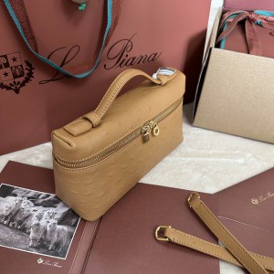 Loro Piana Extra Pocket L19 11 x 19 x 6,5 cm ostrich leather 