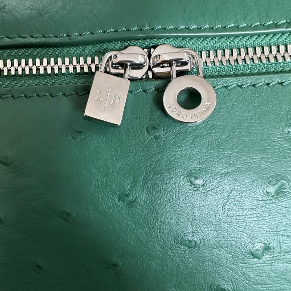 Loro Piana Extra Pocket L19 11 x 19 x 6,5 cm ostrich leather 