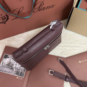 Loro Piana Extra Pocket L19 11 x 19 x 6,5 cm ostrich leather 